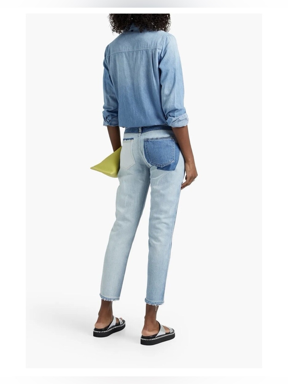 Frame Denim Le Garcon Unmatched Straight Women’s Size 25 Jeans - Picture 3 of 7